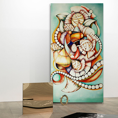 Bees - modern, summer painting